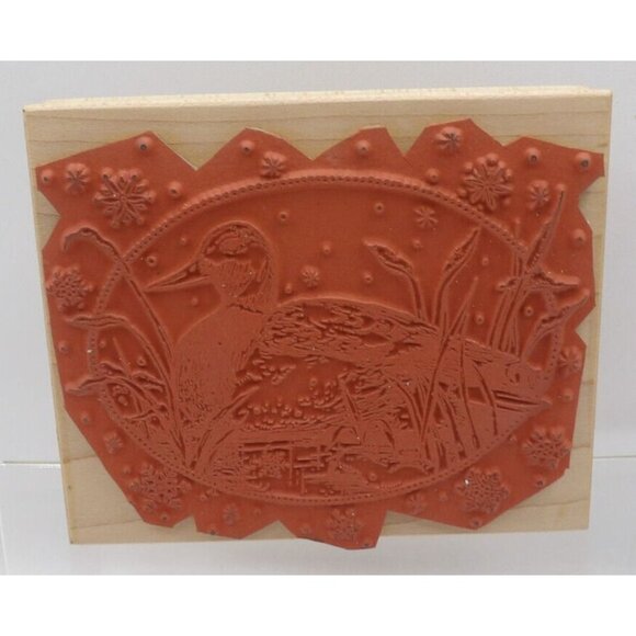 Duck on Pond Stamp ©1999 Northwoods Rubber Stamp Inc. - Picture 2 of 3